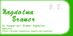 magdolna bramer business card